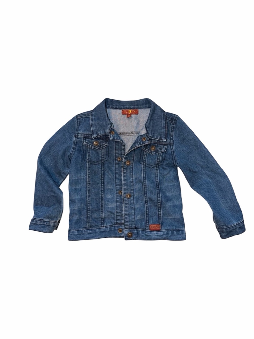 7 For All Mankind Kids Denim Blue Jean Jacket - Size 3T